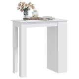 Bar Table with Storage Rack White 102x50x103.5 cm Engineered Wood - Top-Down View