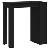 Bar Table with Storage Rack Black 102x50x103.5 cm Engineered Wood - Front View