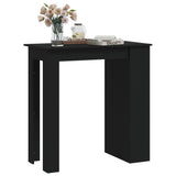 Bar Table with Storage Rack Black 102x50x103.5 cm Engineered Wood - Side View