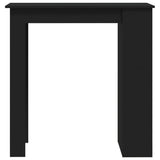 Bar Table with Storage Rack Black 102x50x103.5 cm Engineered Wood - 45-Degree Angle
