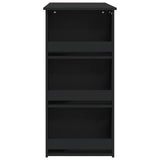 Bar Table with Storage Rack Black 102x50x103.5 cm Engineered Wood - Rear View