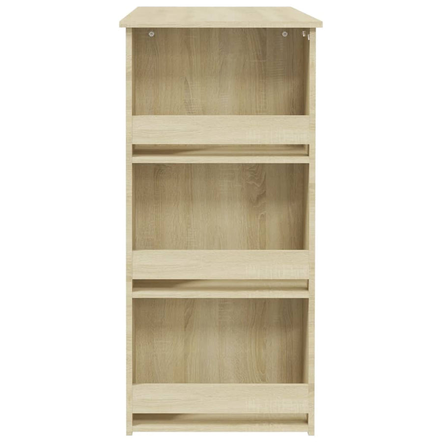 Bar Table with Storage Rack Sonoma Oak 102x50x103.5cm
