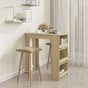 Bar Table with Storage Rack Sonoma Oak 102x50x103.5cm