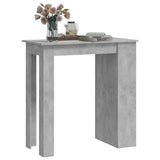 Bar Table with Storage Rack Concrete Grey 102x50x103.5 cm - Top-Down View