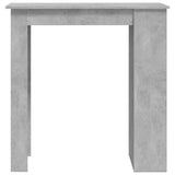 Bar Table with Storage Rack Concrete Grey 102x50x103.5 cm - 45-Degree Angle