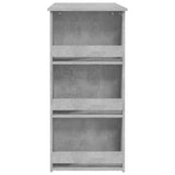 Bar Table with Storage Rack Concrete Grey 102x50x103.5 cm - Rear View