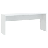 3 Piece Dining Set White Engineered Wood - Low Angle