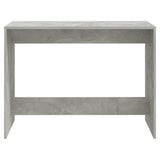 3 Piece Dining Set Concrete Grey Engineered Wood - Rear View