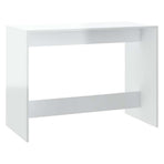 3 Piece Dining Set High Gloss White Engineered Wood