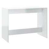 3 Piece Dining Set High Gloss White Engineered Wood - 45-Degree Angle