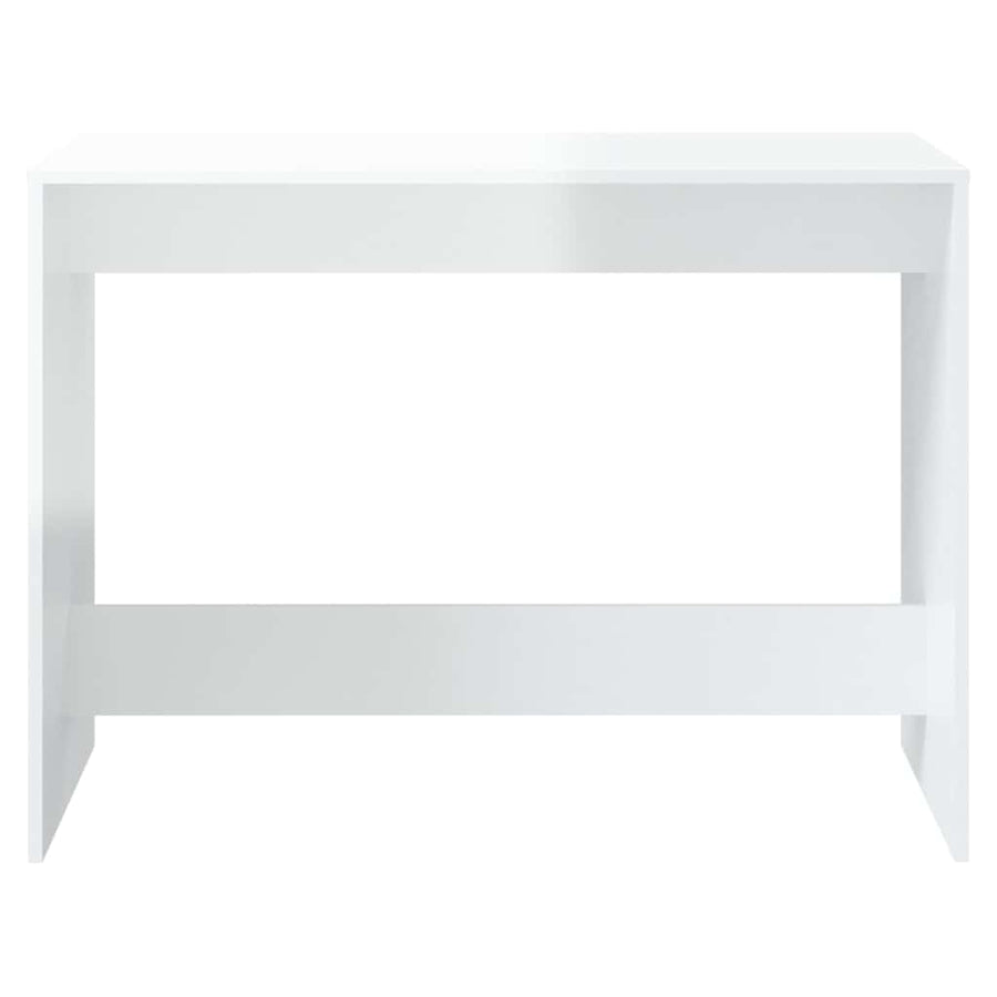 3 Piece Dining Set High Gloss White Engineered Wood