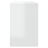 3 Piece Dining Set High Gloss White Engineered Wood - Close-Up Angle