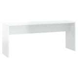 3 Piece Dining Set High Gloss White Engineered Wood - Low Angle