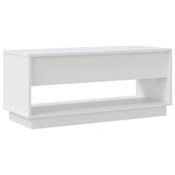 TV Cabinet White 102x41x44 cm Engineered Wood - Close-Up Angle