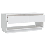 TV Cabinet White 102x41x44 cm Engineered Wood - Low Angle