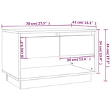 TV Cabinet Black 70x41x44 cm Engineered Wood