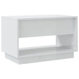 TV Cabinet High Gloss White 70x41x44 cm Engineered Wood - Rear View
