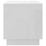 TV Cabinet High Gloss White 70x41x44 cm Engineered Wood - Close-Up Angle