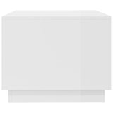 Coffee Table High Gloss White 102.5x55x44 cm Engineered Wood