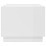 Coffee Table High Gloss White 102.5x55x44 cm Engineered Wood - Rear View