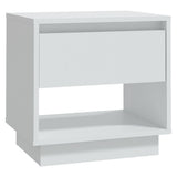 Bedside Cabinet White 45x34x44 cm Engineered Wood - Front View