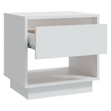 Bedside Cabinet White 45x34x44 cm Engineered Wood - Top-Down View
