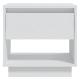 Bedside Cabinet White 45x34x44 cm Engineered Wood - 45-Degree Angle