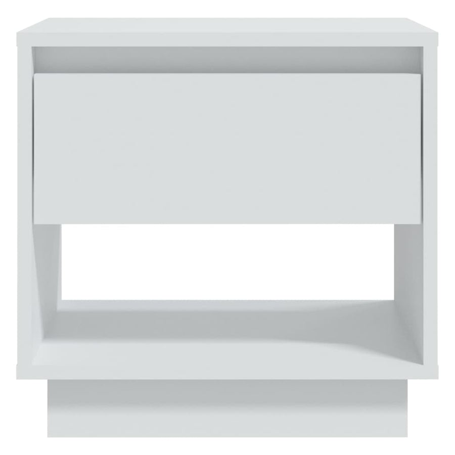 Bedside Cabinet White 45x34x44 cm Engineered Wood
