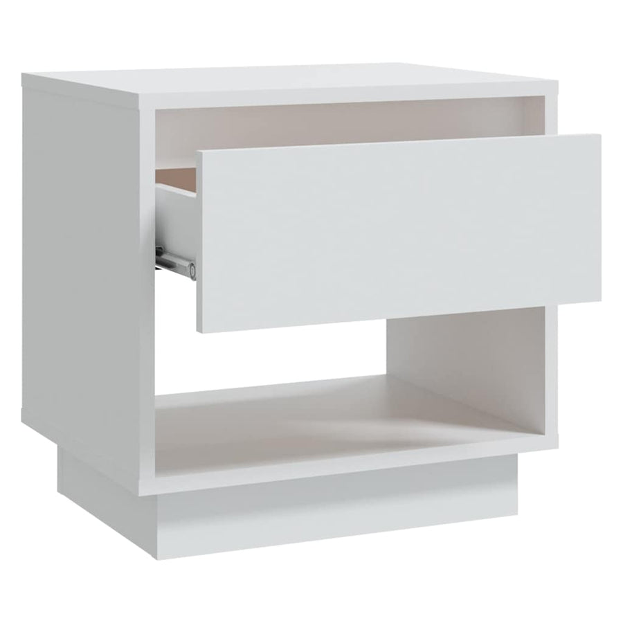 Bedside Cabinets 2 pcs White 45x34x44 cm Engineered Wood