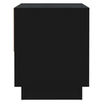Bedside Cabinet Black 45x34x44 cm Engineered Wood