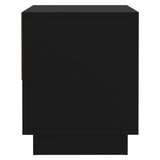 Bedside Cabinet Black 45x34x44 cm Engineered Wood - Rear View