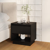 Bedside Cabinets 2 pcs Black 45x34x44 cm Engineered Wood - Side View