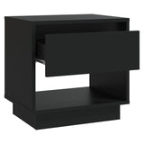 Bedside Cabinets 2 pcs Black 45x34x44 cm Engineered Wood - Close-Up Angle