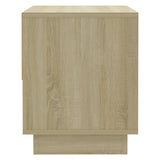 Bedside Cabinet Sonoma Oak 45x34x44 cm Engineered Wood - Rear View