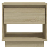 Bedside Cabinets 2 pcs Sonoma Oak 45x34x44 cm Engineered Wood - Close-Up Angle