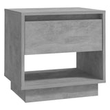Bedside Cabinet Concrete Grey 45x34x44 cm Engineered Wood - Front View