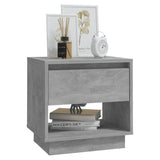 Bedside Cabinet Concrete Grey 45x34x44 cm Engineered Wood - Side View