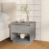 Bedside Cabinets 2 pcs Concrete Grey 45x34x44 cm Engineered Wood - Side View