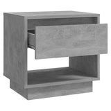 Bedside Cabinets 2 pcs Concrete Grey 45x34x44 cm Engineered Wood - Rear View