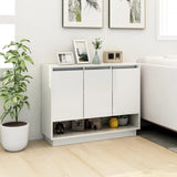 Sideboard White 97x31x75 cm Engineered Wood - Side View