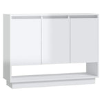 Sideboard High Gloss White 97x31x75 cm Engineered Wood