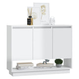 Sideboard High Gloss White 97x31x75 cm Engineered Wood - Top-Down View