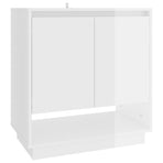Sideboard High Gloss White 70x41x75 cm Engineered Wood