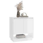Sideboard High Gloss White 70x41x75 cm Engineered Wood