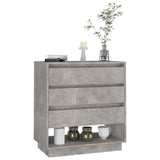 Sideboard Concrete Grey 70x41x75 cm Engineered Wood - Rear View