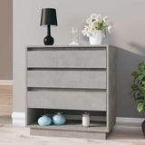 Sideboard Concrete Grey 70x41x75 cm Engineered Wood - Close-Up Angle