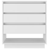 Sideboard High Gloss White 70x41x75 cm Engineered Wood - Side View