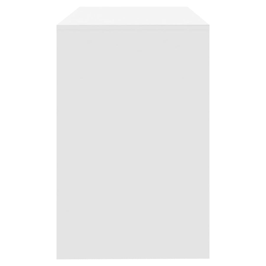 Desk White 101x50x76.5 cm Engineered Wood