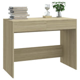 Desk Sonoma Oak 101x50x76.5 cm Engineered Wood - Top-Down View