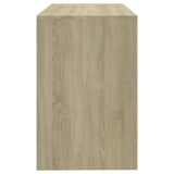 Desk Sonoma Oak 101x50x76.5 cm Engineered Wood - Rear View